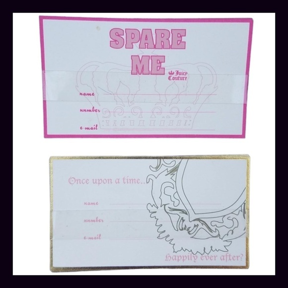 Juicy Couture Calling Cards With Pink Card Case - Picture 9 of 10